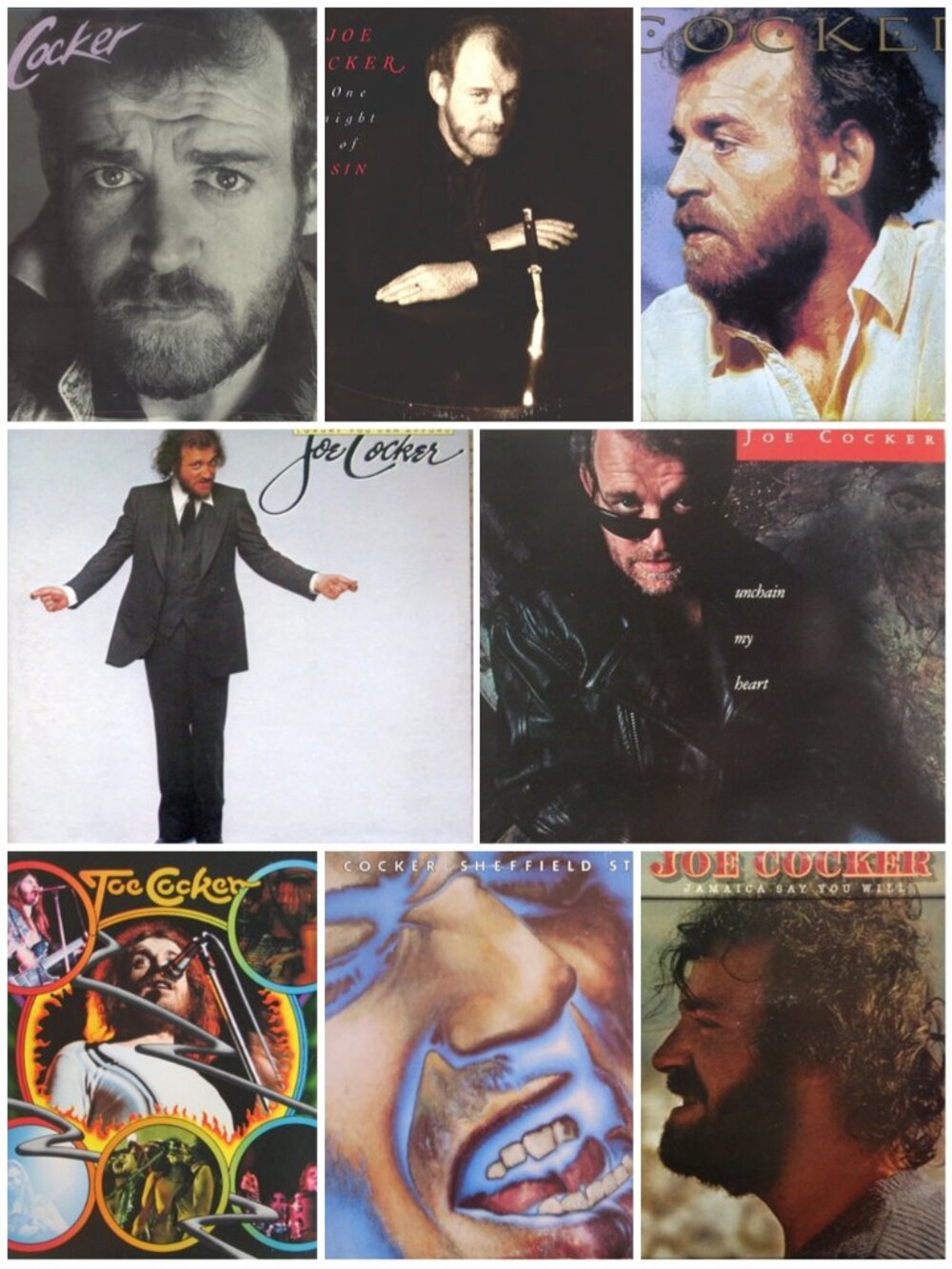 Lot Of 8 JOE COCKER Vinyl Albums